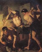 Luca  Giordano The Forge of Vulcan oil